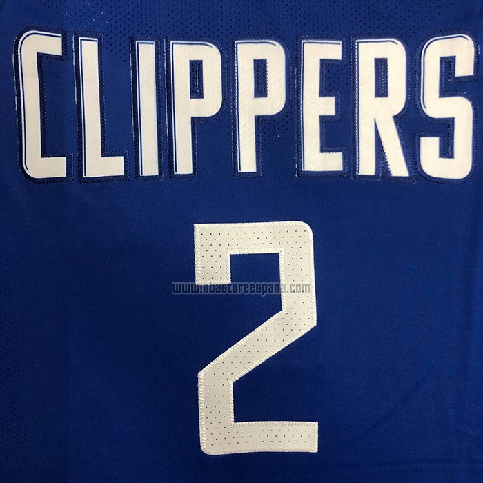 Camiseta Los Angeles Clippers Kawhi Leonard NO 2 Icon 2020-21 Autentico Azul